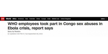 埃博拉危机下世卫组织雇员竟被指性侵多名女性！谭德塞：令人痛心