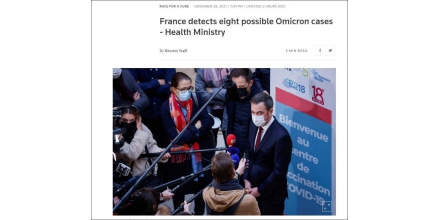 法国发现8例疑似感染“奥密克戎”病例