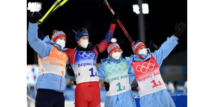 冬奥会冬季两项混合接力赛挪威队夺冠